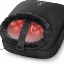 COMFIER Foot Massager with Heat, Electric Foot Warmer, Shiatsu Feet Massager Machine for Plantar Fasciitis,Neuropathy, 2-in-1 Foot & Back Massager, Foot Heater,Christmas Gifts for Women,Men (Black)