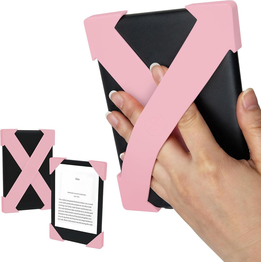 Strapsicle Silicone Hand Straps | Accessory for Kindle Paperwhite 6.87" (20212024) and Kobo Aura HD | 2Pack | Blush