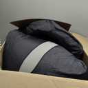 Human Dog Bed, 71''x45''x12'' Size Fits You and Pets, Washable Faux Fur Pet Bed for People Doze Off, Napping Orthopedic Dog Bed, Present Plump Pillow, Blanket, Strap - Pumpkin