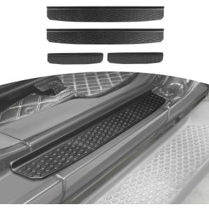 RT-TCZ for Wrangler JL Door Sill Guards, Door Entry Guards Protector for Jeep Wrangler JL JLU Gladiator JT 4 Door 2018 2019 2020 2021 2022 2023 Black