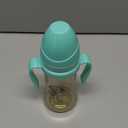 GROSMIMI Spill Proof no Spill Magic Sippy Cup with Straw with Handle for Baby and Toddlers, Customizable, PPSU, BPA Free 10 oz (Aqua green)