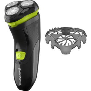 Remington Ultrastyle Rechargeable Rotary Shaver, Pr1320, Black/Neon Green