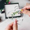 Wedding Gifts for Couple Christmas Ornaments Tree Hanging Decoration Newlywed Married Christmas 2023 Our First Christmas as Mr. and Mrs. Ornament (Glass Green Leaves)