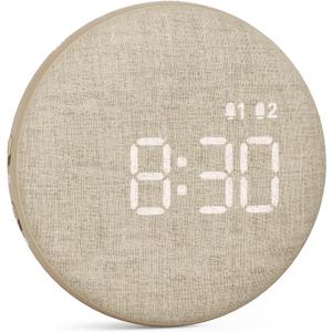 REACHER Travel Vibrating Alarm Clock for Heavy Sleepers Adults, Digital Dual Alarm Clock, Compact Under Pillow Bed Shaker, Rechargeable Battery Operated, Small, Portable