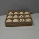 3.15INCH Beige Velvet Ornaments for Christmas Tree, 12PCS Glitter Flocked Christmas Ornaments Decorations Balls Set Decor