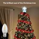 25 Pack C7 LED Replacement Christmas Light Bulbs,Clear 0.6W Energy Efficient E12 Candelabra Base,Shatterproof Warm White 2700K for Christmas Trees,Holiday String Decorations, Patio, Garden,Halloween