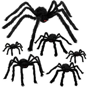 Colovis 6 Pcs Halloween Spider Decorations, Realistic Large Scary Spider Decoration for Home Giant Spiders Props for Indoor Outdoor Party Decorations