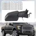 JDMSPEED Passenger Side View Mirror Power Heated LED Signal Textured Black Right Compatible with 2015-2020 Ford F150 With Blind Spot Glass, Power Glass FL3Z17683CB(6Pins)