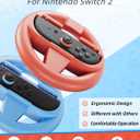 Controllers Wheels for Switch 2 Joyc0n, Racing Wheels for Mario Kart 8/9 | Steering Wheel for Switch 2, Comfortable Grip for Nintendo Switch 2 Controller Accessory, Accessories with switch dock