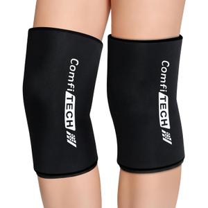 ComfiTECH 2 Pack Knee Ice Pack Wraps, Elbow Calf Brace Flexible Reusable Gel Cold Compression Sleeve for Soothing Meniscus Tear and ACL Discomfort, Muscle Relaxation, Sports Recovery, Medium