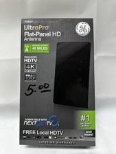 GE 34342 Pro Flat Panel HD Indoor TV Antenna 40-mile Range 4k Ultra 1080p Full
