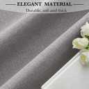 RYB HOME 100% Blackout Linen Door Curtains for Doorways, Thermal Insulated Light Blocking Drapes for Interior Room/Kitchen/Bathroom/Closet, Grey, W42 x L80, 1 Panel