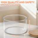 Oungg Large Salad Bowl, Trifle Bowl Glass with Sealed Lid, Versatile Mixing and Serving Bowl for Laying Ice Cream,Cake,Cupcake,Salad (9 in)