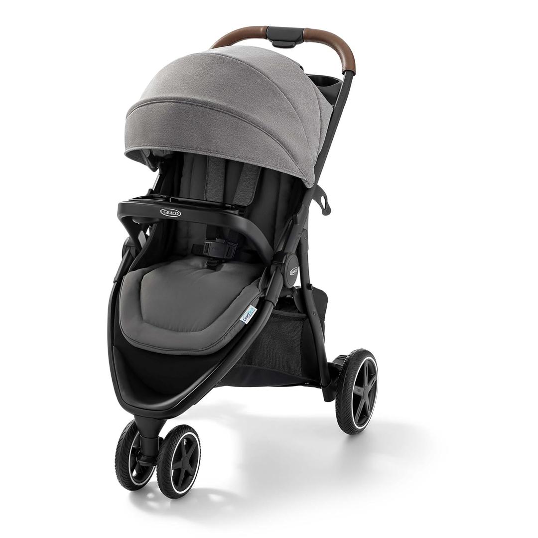 Graco Outpace LX All-Terrain 3-Wheel Baby Stroller, Cohen  Compatible for Travel System, Easy One-Hand Fold, in-Seat Suspension for Comfortable Ride, Never-Flat Rubber Tires