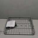 MSR Imports Expandable Rolling Metal Storage Basket-Home and Kitchen Storage Solution,Silver