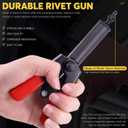 42Pcs Plastic Rivet Gun Set with 40Pcs 4Sizes Nylon Blind Rivets and 1Pcs Fastener Removal Tool, Hand Riveter Suitable for Automotive and More