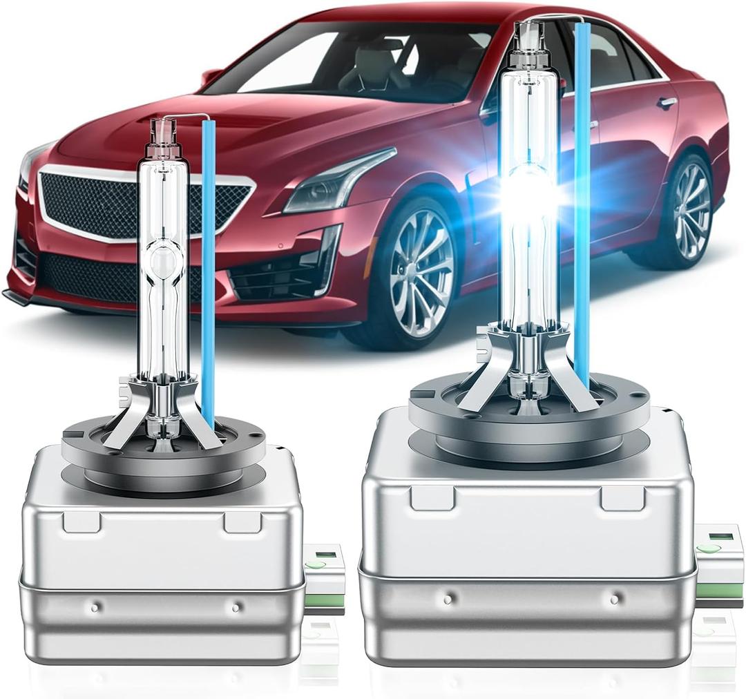 Fit for Cadillac 2013-2019 ATS 2016-2019 CTS 2013-2017 XTS D3S HID Xenon Headlight Bulbs, 350% Brightness, High Low Beam Light Bulb, 8000K White Blue, Pack of 2