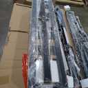 Seventable Full Size Bed Frame with Charging Station & LED Lights, Upholstered Headboard with Storage Shelves, Metal Platform with Under Bed Storage, No Box Spring Needed, Easy Assembly, Dark Grey