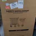 55.1 inch Extra Tall Pet Gate Baby Gate, Extra Wide Adjustable 29.92"-43", Pressure Mounted Walk Through Swing Safety Dog Gate for Stairs, Doorways, Kitchen, 1.37" Narrow Bar Spacing,White