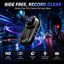 Mini Body Camera 1080P, 512G Thumb Action Camera, Tiny Size, Mount Anywhere, Portable Sports Cam with Magnetic & 360° Clip, Hands-Free Recording for Motorcycle/Sports/Bike/Pet (SD Card Not Included)