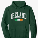 Vintage Ireland Flag Irish Retro Throwback Mens Womens Kids Pullover Hoodie size Small