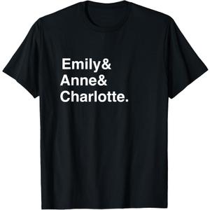 Emily Bronte Charlotte Bronte T-Shirt Bronte Sisters Shirt, S