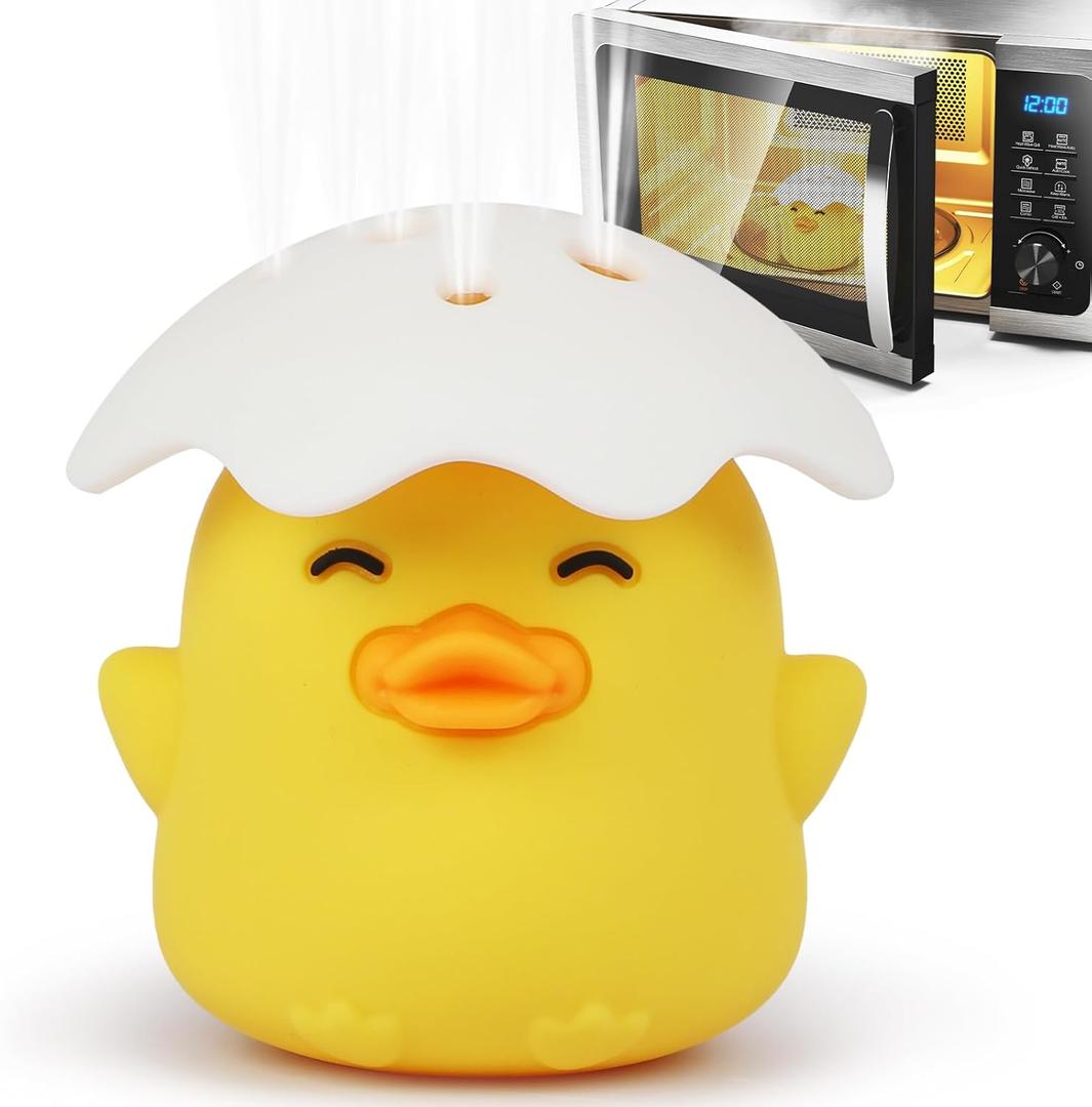NEW Microwave Steam Cleaner, Duck Microwave Cleaner, Just Add Vinegar and Water, Cut Cleaning Time by Half, Kitchen Gifts Accessories Gadgets (Yellow)