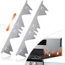 Stainless Steel Stove Gap Covers (2PCS),Stove Gap Filler,Range Trim Kit,Stove Gap Guard for Kitchen Oven Between Stovetop and Counter,Easy Clean Heat Resistant,Adjustable Length 13.8'' to 27.5'' Grey