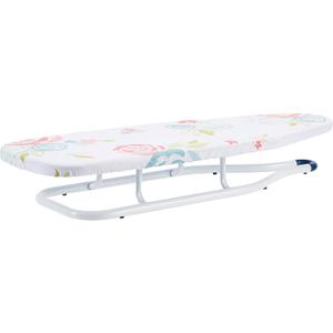 Amazon Basics Foldable Space Saving Ironing Board Tabletop with Non-Slip Feet, 77x29 cm, White, Floral