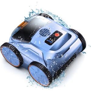 Robotic Pool Vacuum, Robotic Pool Cleaner for Inground Pools, Pool Robot with Smart Navigation, Floor/Wall/Waterline Cleaning, 180 Mins Runtime for Pool Up to 2100 Sq.ft
