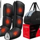Leg Compression Massager for Circulation, Calf and Foot Massager with Heat, Compression Boots for Sore Muscle Relaxation, 6 Modes 12 Intensities 3 Timers, Gifts for Fathers Men and Women