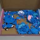 Building Bricks 1700+ Pieces Set - Classic Cartoon Characters Building Blocks - Mini Building Block for Boys Girls & Adults (Blue)