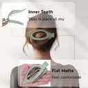 2 x 8 Pack Green Flat Hair Clips  Matte Large French Green Claw Clips for Women & Girls, No-Slip Strong Hold Gradient Barrettes for Thick or Thin Hair, Nature Inspired Cottagecore Look