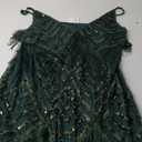 BABEYOND Women's 1920s Flapper Dress V Neck Slip Dress Roaring 20s Great Gatsby Dress for Party (3X-Large, Dark Green)