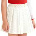 Dagmar Girls' Christmas Costume, Children's Cheerleader, Mesh Top, Short Skirt, Hooded Coat Set (4-5 Years, Red)