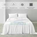 SlumberWell 4 Piece Sheet Set Queen Size, 100% Egyptian Cotton, 12 Inch Deep Pocket, Breathable Cooling & Super Soft Hotel Bed Sheets, White Solid