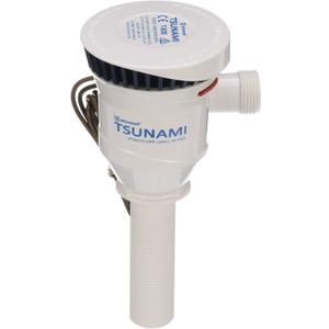 Attwood 4650-7 Tsunami T800 Aerator Pump, 800 GPH, 12-Volt, 3 ½-Inch Long Inlet, Threaded ¾-Inch Diameter Outlet, 29-Inch Wire