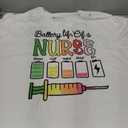 funny school nurse battery life of a nurse gift for nursing T-Shirt 3XL