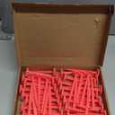 Nuanchu 50 Pcs 5 Inch Low Profile Survey Markers Hi-vis Line Yard Property Marker Survey Stakes for Patios, Lawn Edges, Gardens, Paver Landscape Fabric Tarps Weed Barriers (Pink, 5 x 1.5 Inches)
