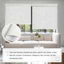 SUNOFF Cordless Blackout Roller Shades Blinds for Windows Free-Stop,Pull Down Room Darkening with Valance,Thermal Insulated Woven Fabric Window Door Blinds for Home,Office,Linen 57" W x 72" L