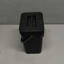 1.3 Gallon/5L Kitchen Compost Bin, Suitable for Countertops or Under Sink, Hanging Hook Trash Can with Lid, Ideal for Cabinets/Bathrooms/Bedrooms/Offices/Camping (Black)