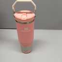 STANLEY IceFlow 2.0 Flip Straw Tumbler with Handle 30 oz | Twist On Lid and Flip Up Straw | Leakproof Water Bottle | Insulated Stainless Steel | BPA-Free | Pink Mesa