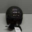 Harssidanzar Retro Motorcycle Helmet 3/4 Open Face Helmet Vintage Style for Men Women, DOT Approved CU601 (X-Large, Starlight-Black)