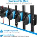 PLUSINNO 4 Pack Vertical Fishing Rod Rack, Wall Mounted Fishing Rod holder, 4 Packs Fishing Pole Holders Hold Up to 36 Rods or Combos, Fishing rod holders for garage, Fishing Gear and Gifts for Men