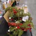 Quntis Christmas Garland with 20 Globe Lights, 2 Pack 5.7FT Artificial Red Berry Garland Christmas Decorations PineCones Bells, Lighted Garland for Mantel Door Fireplace Table Holiday Indoor Outdoor