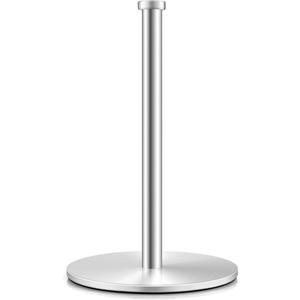 Stainless Steel Paper Towel Holder, Kitchen Towel Holder, Paper Towel Holder Brushed Nickel, Steady Paper Towel Holder Countertop with Solid Weighted Stainless Steel Base, Paper Towel Roll Holder