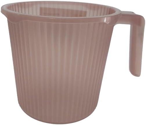 Homely Bathing Dispenser Certified Bath Water Dispenser 1.5Litre Ribbed Design, BPA Free Camping Dabba, Brown