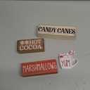 4 Pcs Wooden Christmas Tabletop Decor Hot Cocoa Tiered Tray Decor Rustic Wood Hot Cocoa Block Sign Gift Merry Christmas Centerpiece Farmhouse Winter Table Decoration