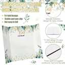 Ctosree 31 Pieces Greenery Baby Shower Diaper Game 1 Diaper Baby Shower Game Board 7 Diapers 10 Plastic Balls 1 Organza Bag for Bridal Games Boy Girl