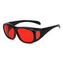 Eyekepper Red Lens Blue Light Glasses Men,Fitover Blue Light Blocking Glasses Women, Red Light Glasses Eye Protection - Black